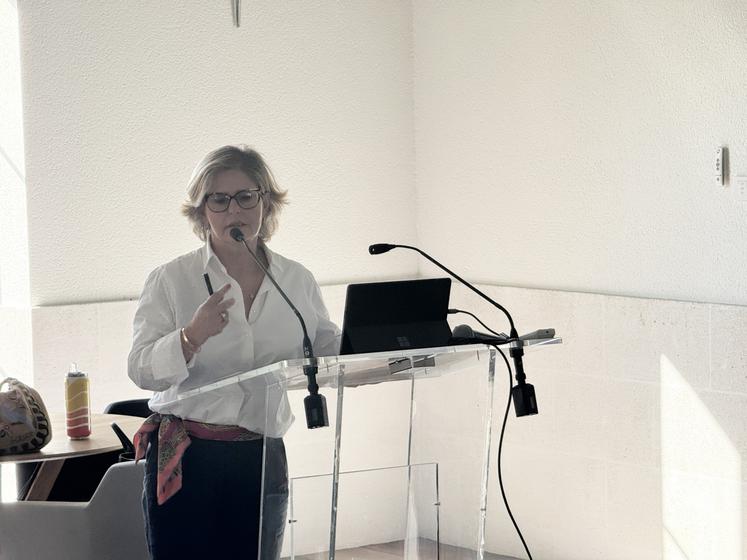 Aude Drounau, présidente du Syndicat des bouilleurs de profession du cognac.