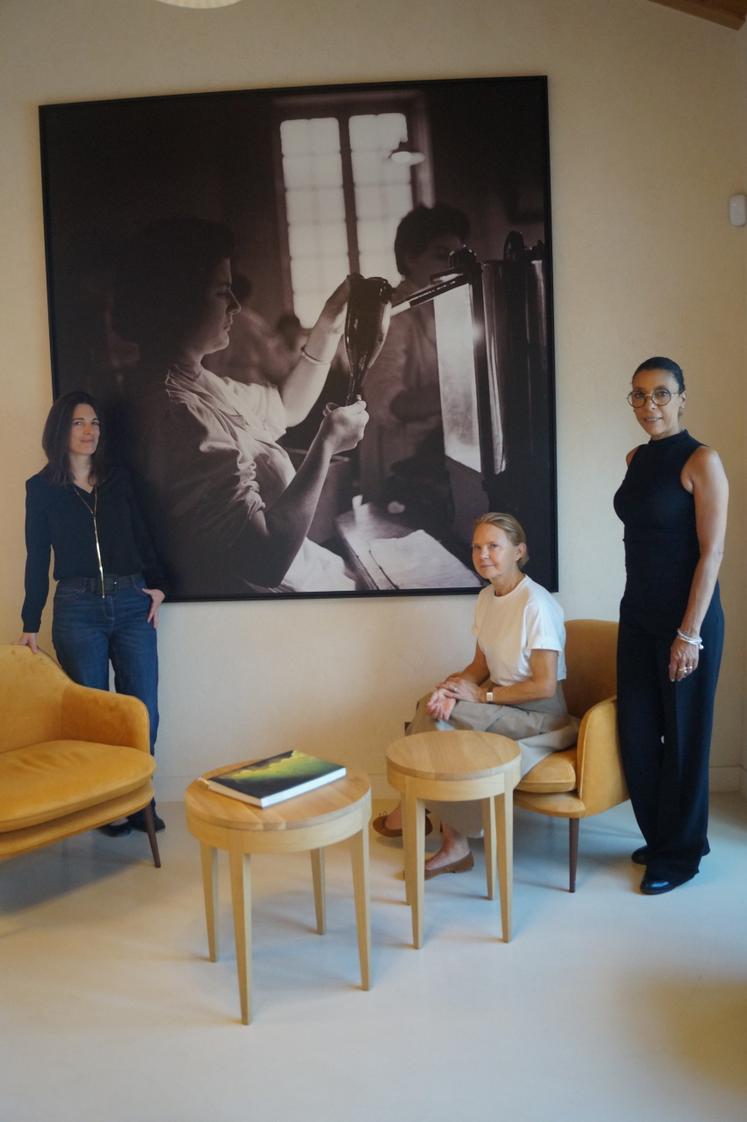 De gauche à droite : Camille Castanié, chargée de patrimoine, Marie-Louise Schyler, responsable de la Communication et Micaëlle Amoussou-Coussy, responsable du Patrimoine.