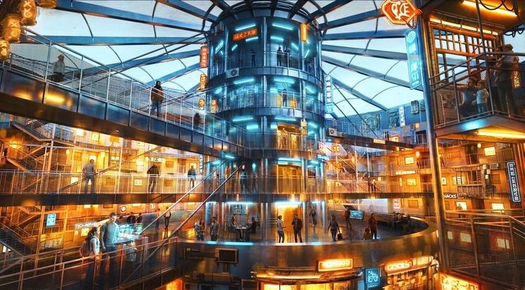 L'atrium sera le point central de l'édifice.