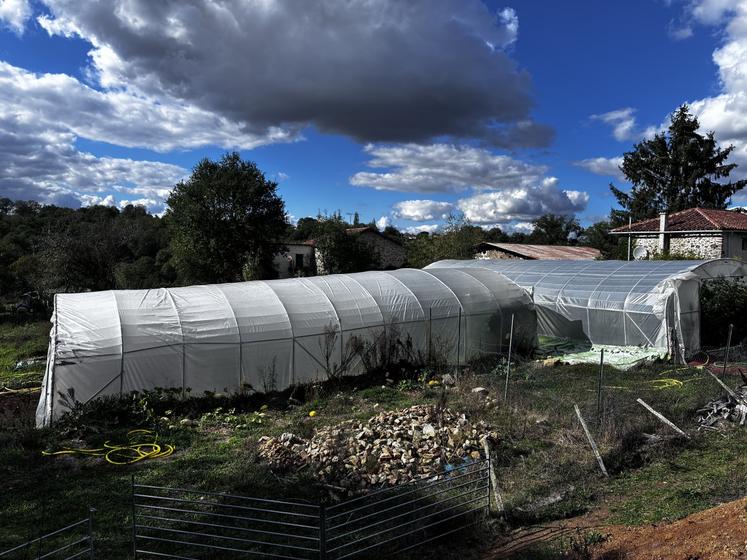 La structure s'étend pour l'instant sur 200 m2. Mais Samuel envisage de l'agrandir.