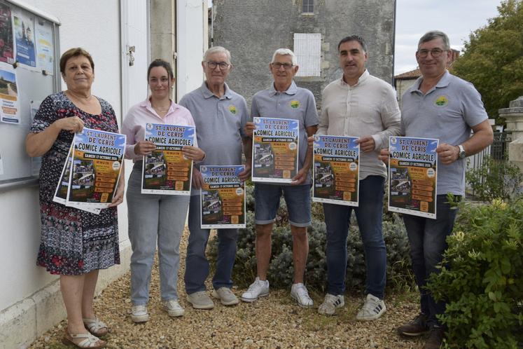 De gauche à droite : Yvette Fort, Florine Rainaud, Raymond Vallée, Jean-François Thibaud, Manuel Desvergne et Francis Merlaud.