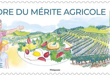 Poste, timbre, mérite agricole