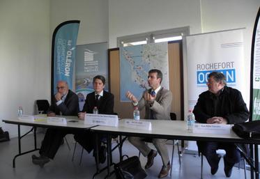 Pascal Massicot, CdC Oléron, Mickaël Vallet, CdC Marenens, Hervé Blanché, CdA de Rochefort Océan, Francis Hebert, CARA