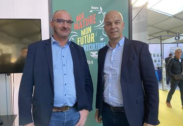 Denis Mousseau, président de la Fnsea 79 et Arnaud Rousseau, président national Fnsea.