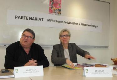 Claude Pilet, président de la FD MFR 17 et Valérie Chevalier, directrice.