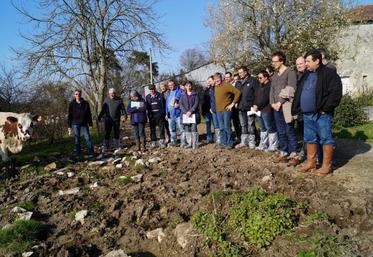 Sur l’exploitation des Demon (Gaec soeur-frère) au Bouchage.