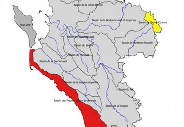 Sont entrer en vigueur des restrictions après franchissement de l’alerte de printemps, le bassin de la Seudre, les fleuves côtiers et l’Aume couture