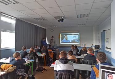 JA 79 présente l'agriculture aux jeunes collégiens, février 2021. Cerizay collège Georges Clémenceau