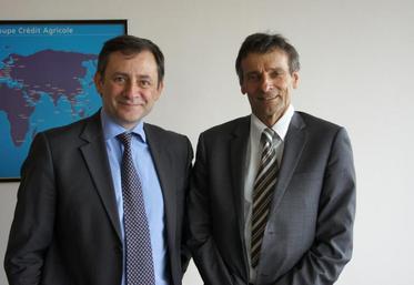 Laurent Martin et Philippe Boujut, respectivement directeur général et président du Crédit Agricole Charente-Périgord.