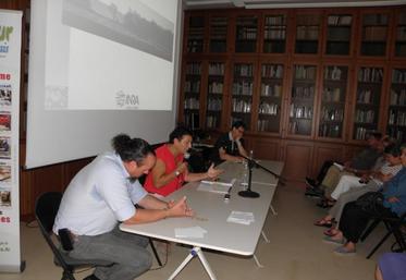 Benoit Biteau,  Yvette Thomas et Jean-Louis Durand (Inra).