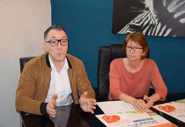 Les organisateurs du salon : Aldo Rosato et Martine Michel.