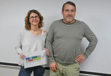 Agnès Guérin, déléguée régionale, et Jérôme Boucard, président de la délégation Nouvelle-Aquitaine de l’Union nationale des entreprises du paysage.