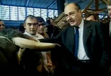 Jacques Chirac au salon de l'Agriculture, en 1999.