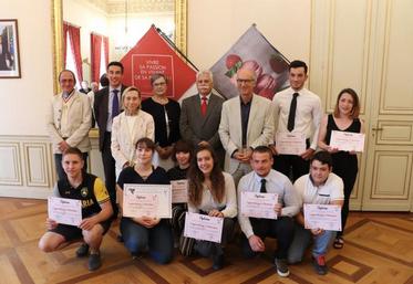 Médaillés dans des concours ou remarqués pour leur savoir-être, les apprentis méritants ont été reçus  sous les ors de la République.