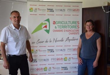 Christian Daniau, président de la Chambre d’agriculture, et Cécile Vidal, présidente de la commission Coordination des territoires.