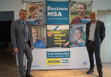 Edgard Cloerec, directeur, avec Patrick Couillaud, président 
de la MSA des Charentes (à droite).