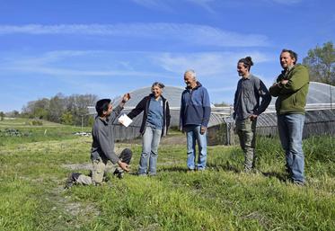 De gauche à droite : Pierre Bousseau, Catherine Algourdin, Hervé Desaire, Audric Artaud et Julien Grandguillot.