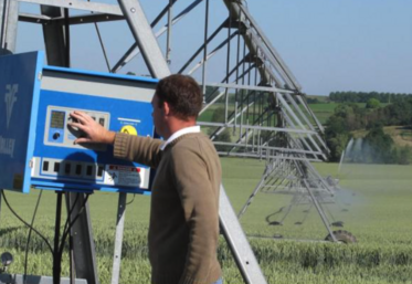 Compteur connecté au pivot d'irrigation