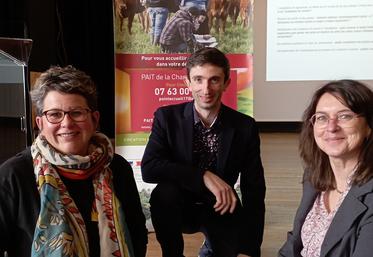 Magalie Vinet, trésorière, Julien Rouger, président, et Nathalie Duchiron, animatrice. 