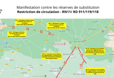 Les restrictions de circulation des 25 et 26 mars dans les secteurs voisins de Mauzé-sur-le-Mignon.