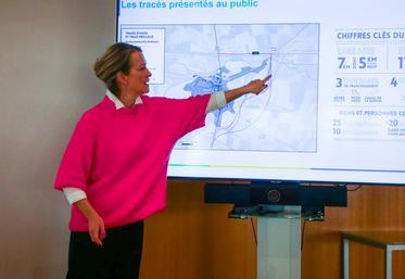 Sylvie Marcilly a présenté le tracé retenu à l'issue de la concertation avec le public.