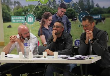 Olivier Danel, président de territoire, Abel Goudrier, administrateur régional, et Olivier Chanvin, directeur de région Sarthe Centre Aquitaine, pour Innoval