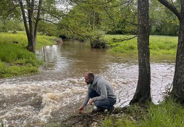 Vendredi dernier, Hervé Jacquelin constatait que le niveau du Salleron était plutôt haut.