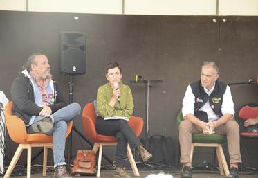De gauche à droite : Benoît Biteau, Aurélie Farre et Christian Daniau.