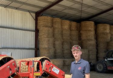 Timothée Goudeau, non issu du milieu agricole, est actuellement en parrainage sur une ferme bovine à Boisragon.
