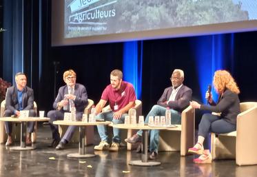 La table ronde s'est tenue en présence de Marc Fesneau, de François Purseigle, de Jean-Baptiste Gibert, et de Jonathan Ahovi.