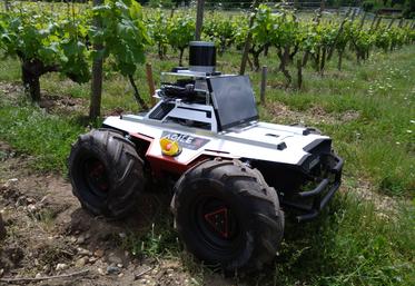 De nombreux exemplaires de robots viticoles ont été présentés.