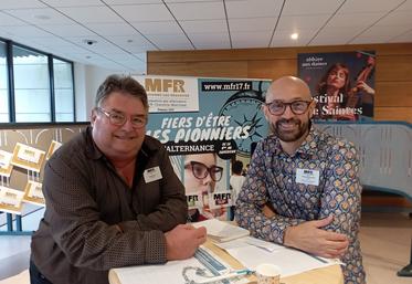 Claude Pilet, président de la fédération départementale des MFR 17 et Jacques Chevalier, directeur des MFR 16.