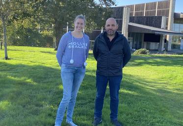 Catherine Gallard et Emmanuel Turpeau, les deux co-présidents de l'association des éleveurs Charolais des Deux-Sèvres.