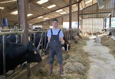 Laury Blusseau, jeune éleveur à Dœuil-sur-le-Mignon (Ferme de la Coudre).