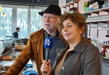 Corinne Gonthier et Jean-Luc Lassoudière en pleine promotion du Lieu Unique.