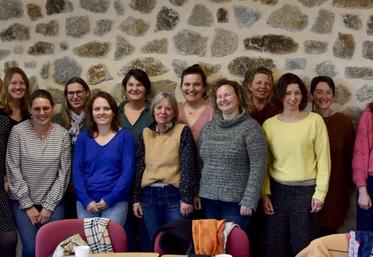 Les agricultrices du collectif "Agricultrices avant tout", encadrées par les conseillères de la MSA.