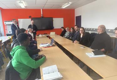 Jessica Larsson a rencontré les équipes de la CCI et des élèves ayant bénéficié d'un accompagnement.