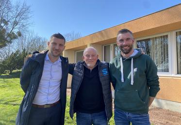 Corentin Delaunay, directeur de l'OS Normande, Michel Lestable, animateur d'Atlantique Sèvres Normande et David Coussot, président.