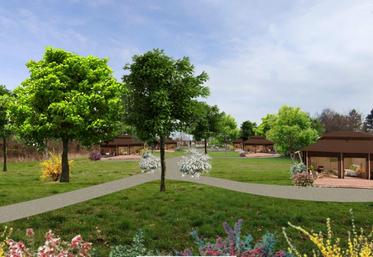 Le site, à terme, avec ses 5 lodges entre la salle polyvalente de Moncontour et son lac, pour une nuit à 300 €.