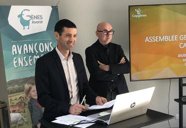 Le président de Capgènes, Frédéric Baudy, et son directeur, Yves Rouault.