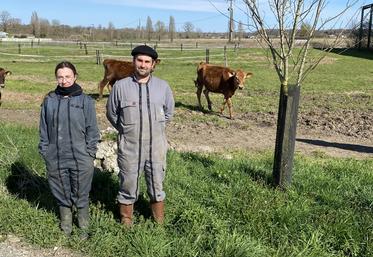 Mathieu Renaud, sur son exploitation à Baignes Sainte-Radegonde