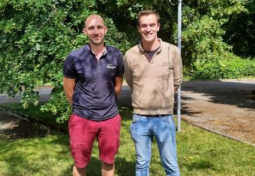 Alexandre Sarrazin et Alexandre Brousseau coprésident l'association Service d'élevage ovin des Deux-Sèvres depuis le 14 mars.