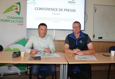 "L'étude Hmuc est vraiment orientée pour supprimer l'irrigation du territoire", s'inquiètent Philippe Tabarin et Nicolas Giraud.