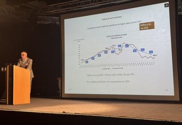 Éric Le Gall, président du Syndicat des Maisons de Cognac, a notamment plaidé pour la stabilité des échanges avec les États-Unis lors de l'assemblée générale à Cognac.
