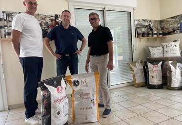 Les dirigeants de la minoterie de Courcelles : Jean-Charles Lévy, Sébastien Paviot et Gaël Guilbaud.