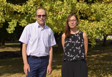 Thierry Adam, directeur du Campus agro-viticole de la Charente, avec Justine Martius, nouvelle proviseure adjointe, qui était auparavant au lycée Chabanne à Chasseneuil.