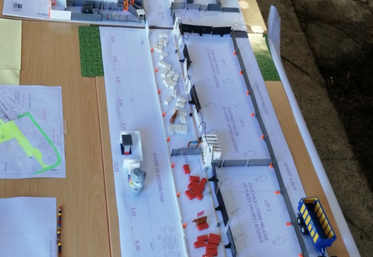 Modélisation d'un bâtiment d'élevage.