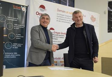 Denis Mathé, président d'Océalia, et Bertrand Drouot L'Hermine, directeur général délégué de TSE.