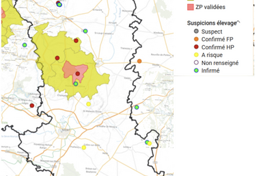 La zone de surveillance après la survenue d'un cas est levée au bout de 30 jours, sauf nouveau cas entre-temps.