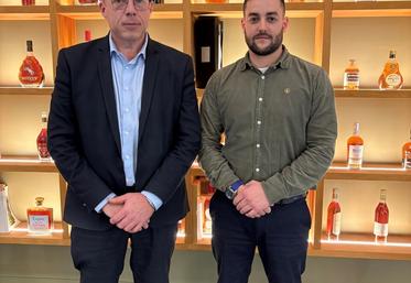 Sylvain Geneau et Benjamin Roche, responsables filière cognac des caisses régionales 17/79 et 16/24 du Crédit Agricole.